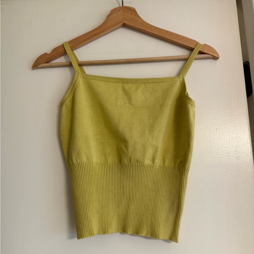 Vintage Y2k Stretch Silk Knit Square Neckline Top